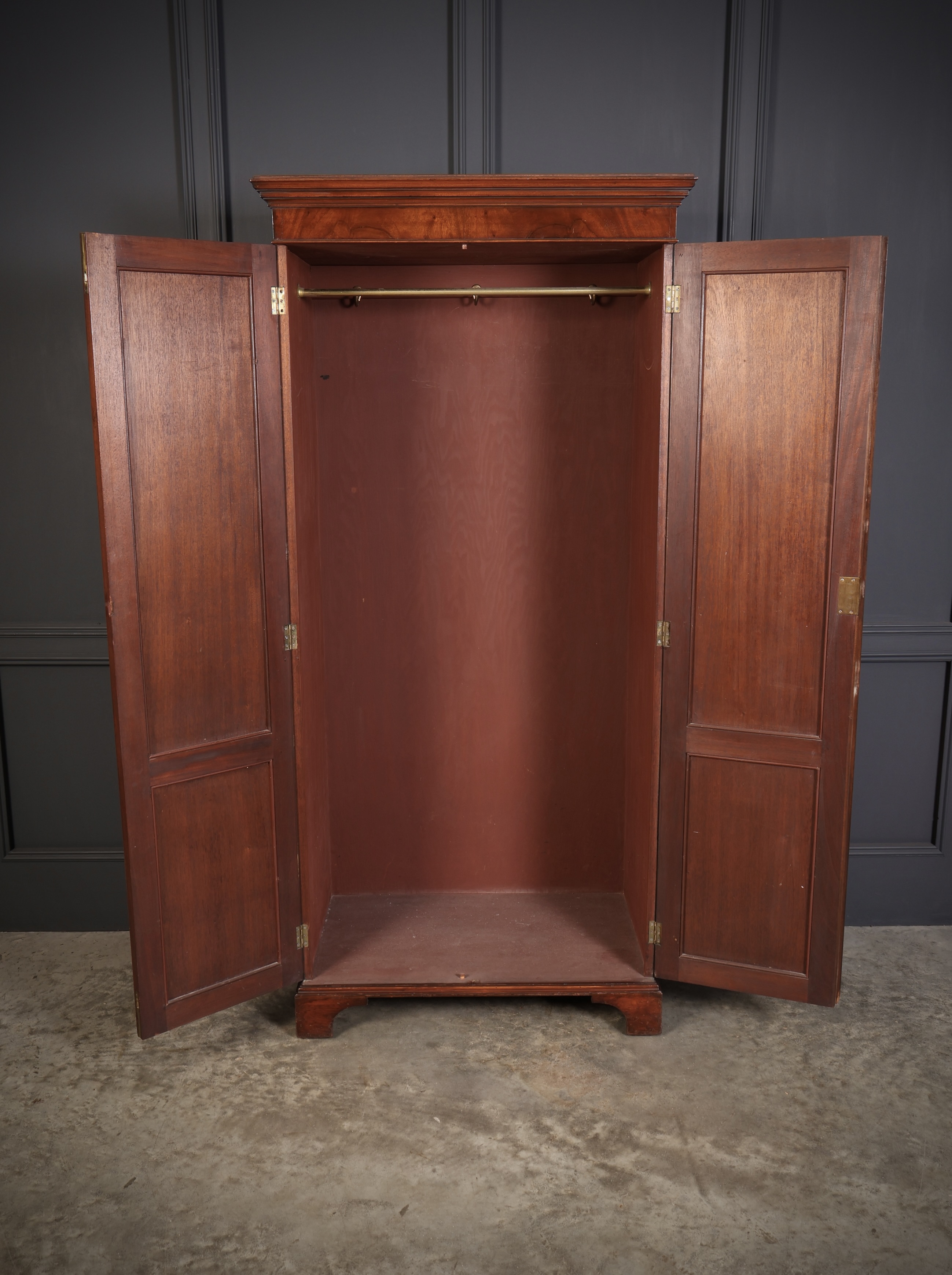 Small Mahogany Wardrobe antique wardrobes Antique Furniture 5